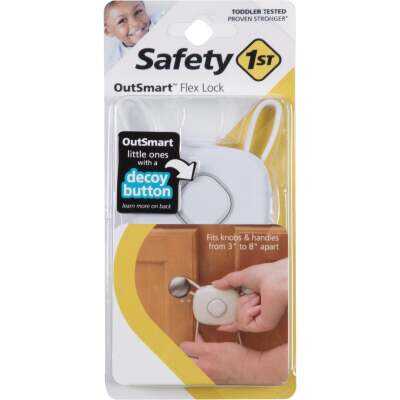 Safety 1st Outsmart Flex Lock Plastic Slide-On Decoy Cabinet Lock